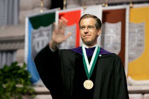 Brian Williams after speaking at Tulane University Commencement in May 2007